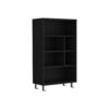 Bookcase, 6 Shelves, 4 Legs - Black - Image 4