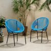 Modern Nusa Chair Outdoor Seating Woven Rope - Blue - Image 2