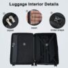 Contrast Color 3 Piece Luggage Set Hardside Spinner Suitcase With Tsa Lock 20" 24' 28" Available - Pink - Image 6