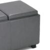 Avalon - Storage Ottoman - Stone Gray - Image 6
