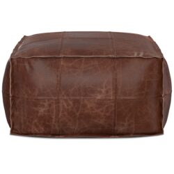 Sheffield - Coffee Table Pouf - Distressed Brown
