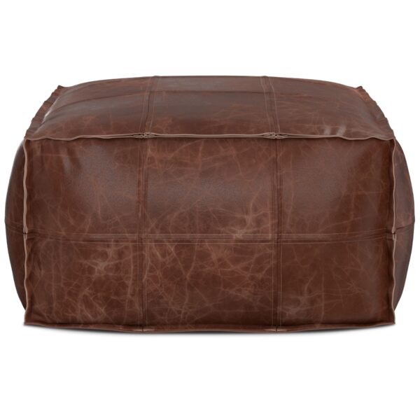 Sheffield - Coffee Table Pouf - Distressed Brown