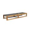 Outdoor Chaise Lounge With Acacia Wood Frame And Mesh Seat - Teak - Image 5