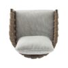 2 Pieces Outdoor Metal Patio Club Chair, Patio Furniture Arm Chair With Cushion, Modern Outdoor Furniture Deep Seating For Porch, Garden, Backyard, Balcony - Brown / Light Gray - Image 8