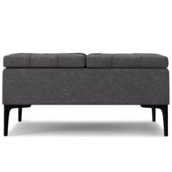 Laura - Lift Top Storage Ottoman - Gray