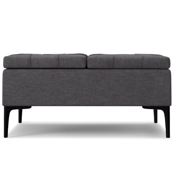 Laura - Lift Top Storage Ottoman - Gray