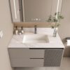 Bianco Carrara Venato 37" Marble Vanity Top With Pre Drilled Faucet Hole And Undermount Sink - White - Image 13