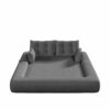 Human Dog Bed, Lazy Sofa Couch, Multifunctional Foldable Sofa Bed, 3 In 1 Teddy Fabric Sleeper Sofa Bed For Living Room Guest Bed, Playroom - Gray - Image 20