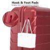 Set 3 Pieces 20" / 24" / 28" Abs Spinner Wheel Luggage, Matching Color, With Combination Lock - Wine Red - Image 11