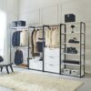 Fiona - Contemporary Wood And Metal Walk In Closet With 3 Drawers - White - Image 6