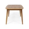 Outdoor Dining Set With Dining Chairs, Acacia Wood Expandable Table, Rattan, Iron Frame - Gray / Teak - Image 15