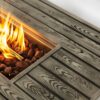 54" Propane Gas Fire Pit Table, 50000 Btu Rectangular Steel Fire Pit With Imitation Wood Grain For Outside Patio Deck Garden Courtyard - Light Beige - Image 10