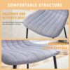Luxury Minimalist Chairs (Set of 4) High Quality Dining Chairs With Metal Legs, Modern Design - Black / Gray - Image 5