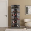 360 Rotating Shoe Cabinet 6 Layers - Gray - Image 4