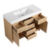 Original 48" Freestanding Bathroom Vanity With Resin Sink Soft Closing Doors And Drawers Plywood Construction - Oak - Image 14