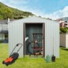 Outdoor Metal Storage Shed Yx48 - White - Image 2