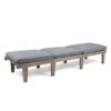 Ariana - Wooden Chaise Lounge With Cushion, Stylish Outdoor Relaxation - Gray - Image 6