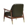 Accent Chair With Cushioned Seat, Brass Tipped Legs - Cognac Brown - Image 8