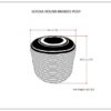 Serena - Round Braided Pouf - Dove Gray - Image 7