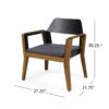 Soho - Transitional Style Outdoor Club Chair (Set of 2) With Cushions - Teak - Image 3