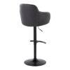 Boyne - Contemporary Adjustable Barstool With Swivel With Rounded T Footrest (Set of 2) - Black - Image 4