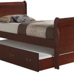 Twin Bed With Storage Classic - Cherry
