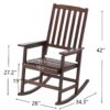 Acacia Indoor Rocking Chair, Outdoor Solid Patio Furniture New Style - Brown - Image 2