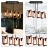4 Light Kitchen Island Lights Pendant Light Farmhouse Dining Room Light Fixture, Rectangular Chandelier, 36" Hanging Lighting For Living Room, Conference Room, Home Office - Matte Black - Image 8