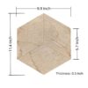 Hexagon Marble Tiles 3D Fluted Stone FS Textured (Set of 12) - Beige / Gold - Image 3