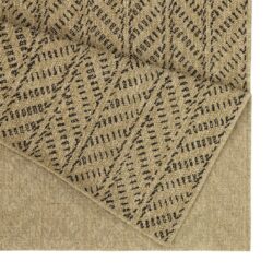Earth - 2'7" X 7'3" Indoor, Outdoor Area Rug - Natural / Black