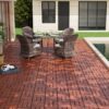Acacia Wood Interlocking Deck Tiles Checker Pattern, 10 Piece Square Acacia Hardwood Outdoor Flooring For Patio, Bancony, Pool Side - Brown - Image 37
