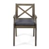 Perla - Dining Chair Set With Cushions 2 Piece - Dark Gray - Image 7