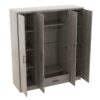 4 Door Wardrobe With 1 Drawer - Gray - Image 5