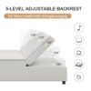 4 In 1 Sofa Bed, Chair Bed, Multi - Function Folding Ottoman Bed With Storage Pocket And USB Port For Small Room Apartment, Living Room, Bedroom, Hallway - White - Image 7