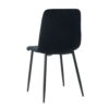 Indoor Velvet Dining Chair, Modern Kitchen Dining Chair With Cushion Back, Upholstered Side Chair With Coated Metal Legs, Family Kitchen Dining Room And Living Room (Set of 4) - Black - Image 6
