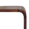 Extra Mini Minimalist Open Curved Bedside Table - Chestnut - Image 7