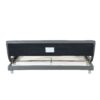 Queen Size Upholstered Platform Bed Frame With LED Lighting, Curve Design, Wood Slat Support, No Box Spring Needed - Gray - Image 3