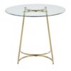Cece - Contemporary / Glam Dinette Table - Gold / Clear - Image 2