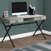 Computer Desk For Home Office, Laptop, Storage Drawers, Contemporary - Gray - Image 3
