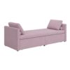 Modern Upholstered Chaise Lounger Daybed Small Single Daybed With 2 Drawers, No Mattress Needed, Perfect For Living Rooms & Home Office, Linen Fabric - Pink - Image 8