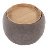 Tray - Pouf Contemporary Ottoman - Natural / Brown - Image 3