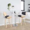 Bistro - Contemporary Adjustable Round Bar Table - Silver - Image 4