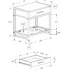 Accent Side Table, Storage Drawer, Contemporary & Modern - White - Image 6