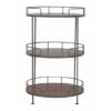 Industrial Round Butler Tray Table - Chestnut - Image 11