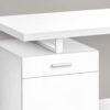 Computer Desk, Home Office, Laptop, Left, Right Set-Up, Storage Drawers, Work, Contemporary, Modern - White - Image 2