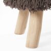 Roja - Handcrafted Wool & Cotton Foot Stool With Eucalyptus Wood Frame - Dark Brown - Image 7