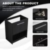 30 Inches Modern Freestanding Bathroom Vanity With 2 Doors (Excluding Sink) - Dark Oak - Image 9