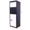Package Delivery Box, Galvanized Steel Parcel Mailbox With Code Lock & Mounting Hardware, For Outdoor Porch, Curbside - White / Black - Image 4