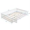 Full Size Floor Bed & Door And Fence For Children - White - Image 8