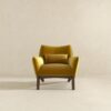 Brayden - Lounge Chair - Velvet - Brown / Gold / Yellow - Image 3